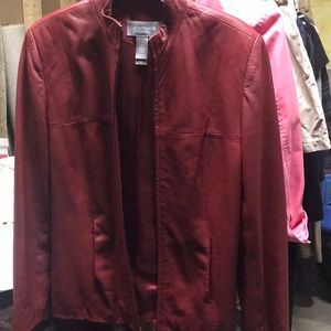 Liz Claiborne red leather jacket.